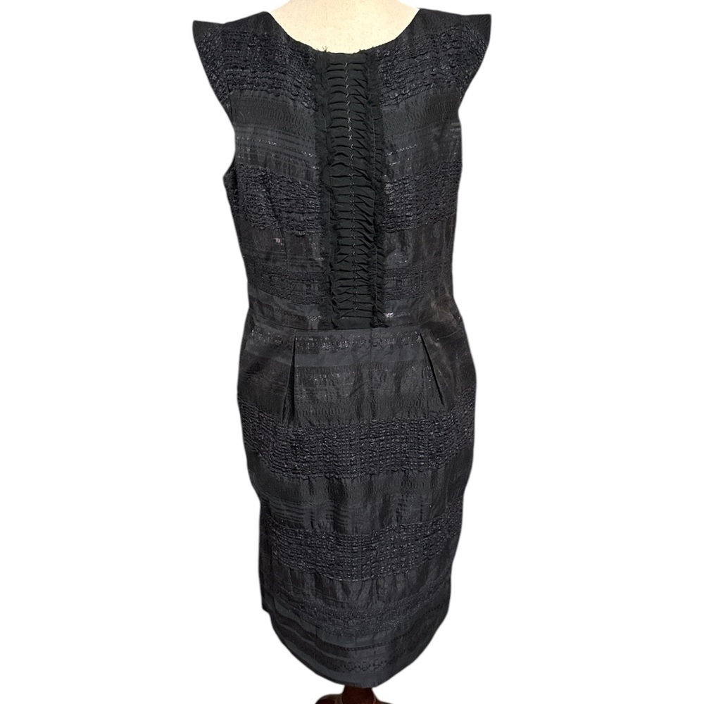Piazza Sempione Black Cap Sleeved Shift Dress